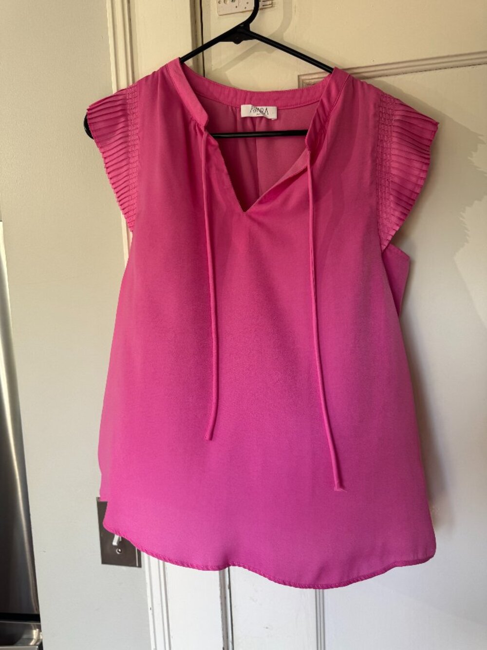 fuchsia pink blouse